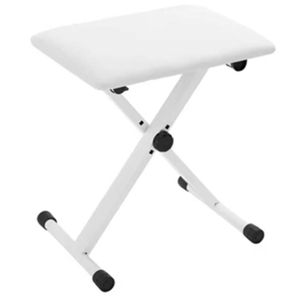 Scaun pentru pian Hebikuo Orga Q-90 Piele artificială / White photo 1