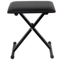 Scaun pentru pian Hebikuo Orga Q-90B Piele artificială / Black photo 3