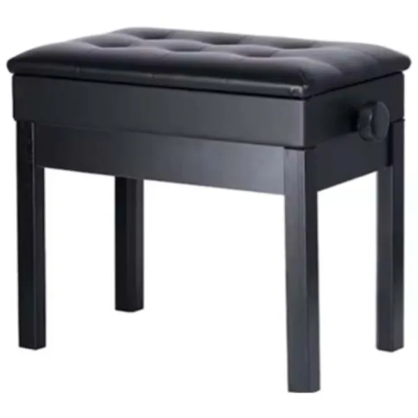 Scaun pentru pian Hebikuo BA-222 BK Piele artificială / Black photo 1