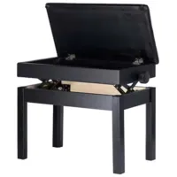 Scaun pentru pian Hebikuo BA-222 BK Piele artificială / Black photo 2