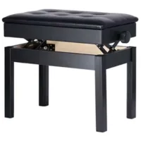 Scaun pentru pian Hebikuo BA-222 BK Piele artificială / Black photo 4