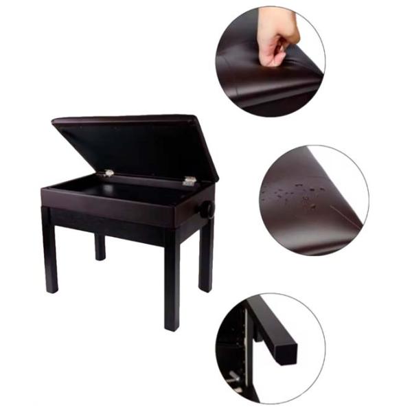 Scaun pentru pian Hebikuo BA-222 CF Piele artificială / Brown photo 2