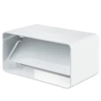 Conector de aeroduct Ventika KO55-2  Plastic / White