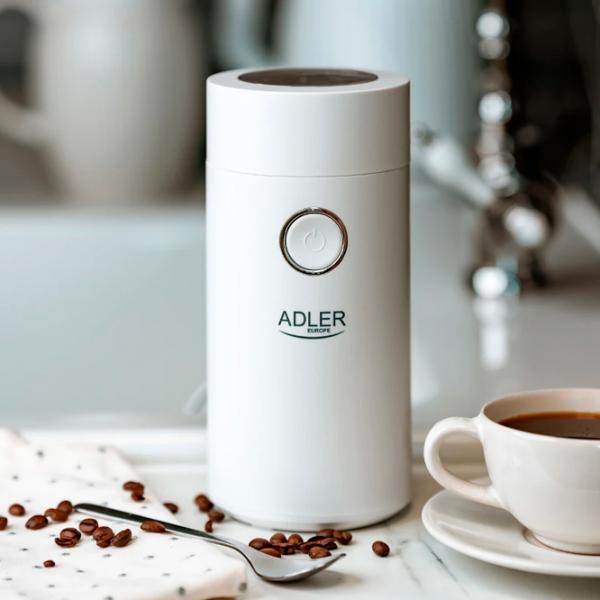 Râșniță de cafea Adler AD-4446WS Cuțit rotativ / 75 g / White photo 6