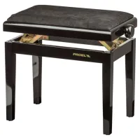 Scaun pentru pian Proel PB90 Catifea / Glossy Black photo 2