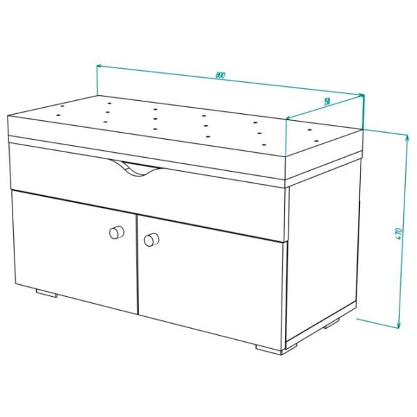 Dulap pentru încălțăminte ML-Mobila МЛ -10 (800) 47 x 80 x 35 /Antracite /Anthracite photo 2 Dulap pentru încălțăminte ML-Mobila МЛ -10 (800) 47 x 80 x 35 /Antracite /Anthracite photo 2