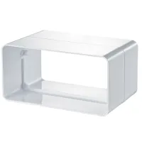 Conector de aeroduct Ventika KP60-2  Plastic / White