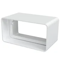 Соединитель воздуховода ЭРА 612СКП  Пластик / Белый