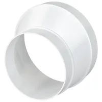 Соединитель воздуховода ЭРА 1012,5РЭП  Пластик / Белый