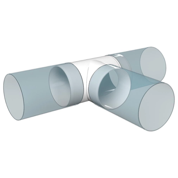 Conector de aeroduct ERA 16ТП  Plastic / White photo 3 Conector de aeroduct ERA 16ТП  Plastic / White photo 3