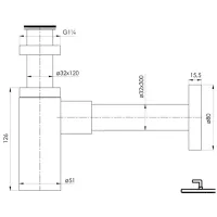 Sifon pentru lavoar Imprese ZMK041807600 32 mm / Alamă photo 2