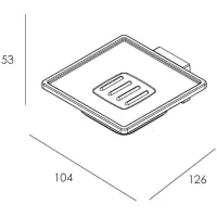 Săpunieră Imprese BILOVEC Oțel inoxidabil / Pătrată photo 2