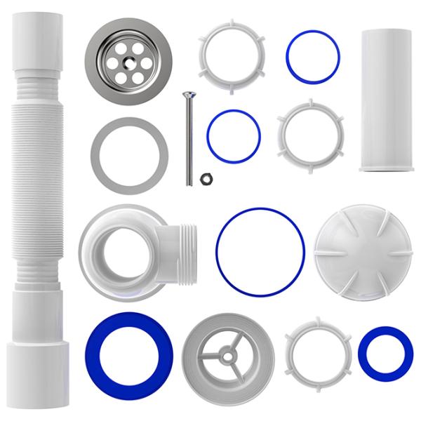 Sifon pentru lavoar Aquant B0115-30-MR 70 mm / Inox photo 2
