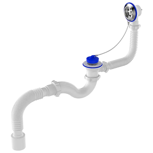 Сифон для ванны Aquant PV150-30-MR 70 мм / нерж. сталь  photo 1