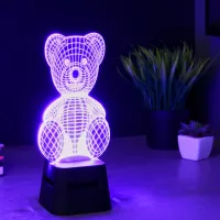 Boxă portabilă Fantasy Led Lights Bear / Black photo 3