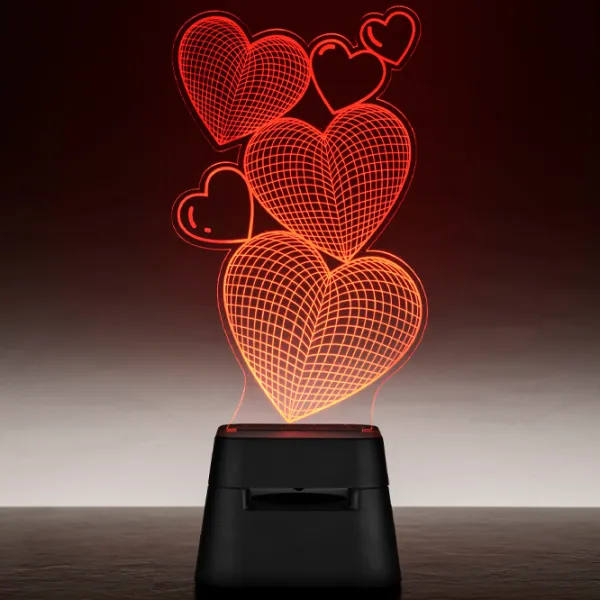 Boxă portabilă Fantasy Led Lights Hearts / Black photo 2 Boxă portabilă Fantasy Led Lights Hearts / Black photo 2