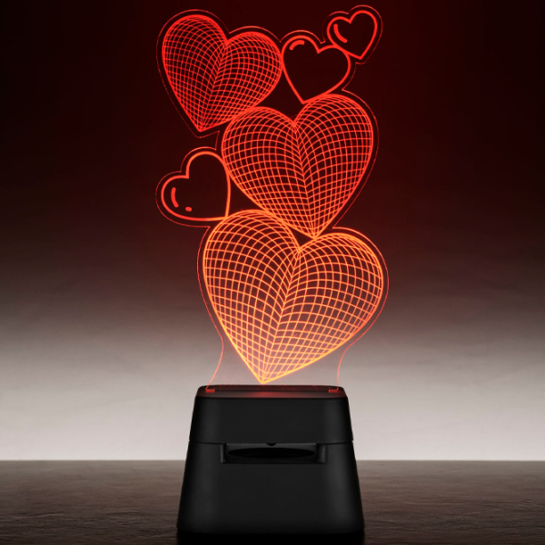 Boxă portabilă Fantasy Led Lights Hearts / Black photo 2 Boxă portabilă Fantasy Led Lights Hearts / Black photo 2