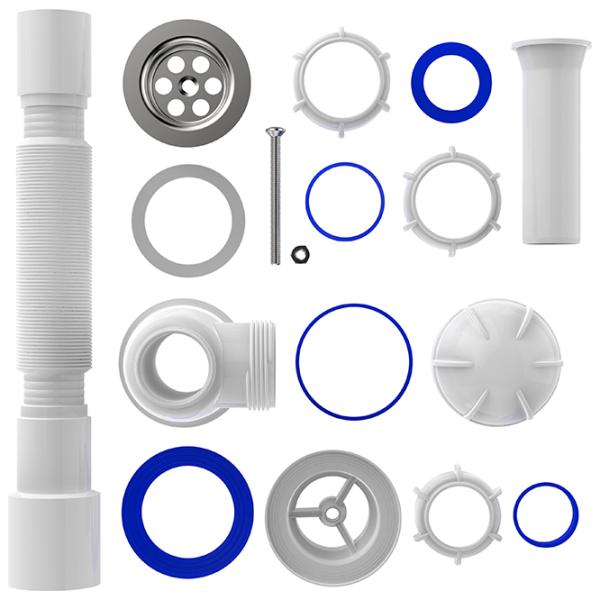 Sifon pentru lavoar Aquant S0115-35-MR 70 mm / Inox photo 3