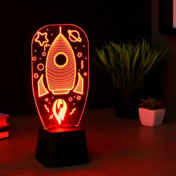 Boxă portabilă Fantasy Led Lights Rocket / Black photo 3