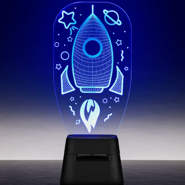 Boxă portabilă Fantasy Led Lights Rocket / Black photo 4