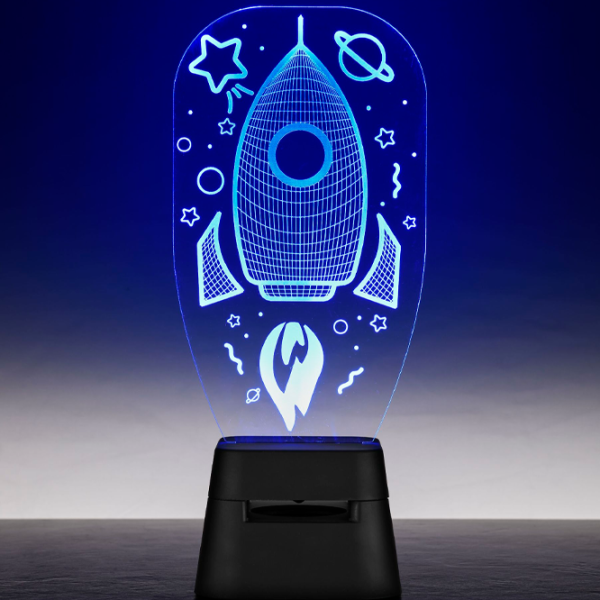 Boxă portabilă Fantasy Led Lights Rocket / Black photo 4
