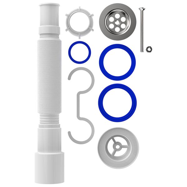 Sifon pentru lavoar Aquant F203-70-MR 50 mm / Inox photo 3