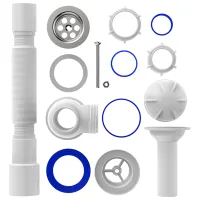 Sifon pentru lavoar Aquant S0515-35-MR 70 mm / Inox photo 3