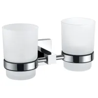 Стакан для зубных щёток Volle CUADRO Стекло / Chrome / На стене