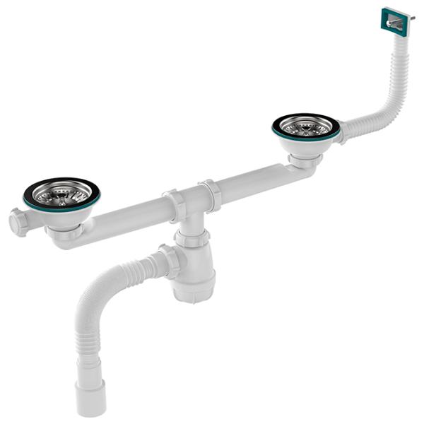 Сифон для раковины Aquant D0148-12 113 мм / нерж. сталь  photo 1