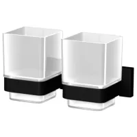 Pahar pentru periuțe de dinți Imprese BILOVEC  Oțel inoxidabil / Black / Pe perete