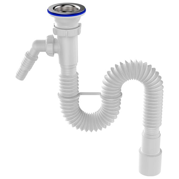 Сифон для раковины Aquant F303-60-MR 50 мм / нерж. сталь  photo 1