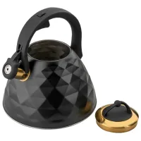 Ceainic Tadar Crystal 3l Oțel inoxidabil / Plastic / Black-Gold photo 3