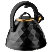 Ceainic Tadar Crystal 3l Oțel inoxidabil / Plastic / Black-Gold photo 5