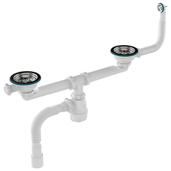 Sifon pentru lavoar Aquant D0139-12-MR 113 mm / Inox photo 1