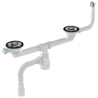 Сифон для раковины Aquant D0139-12-MR 113 мм / нерж. сталь 
