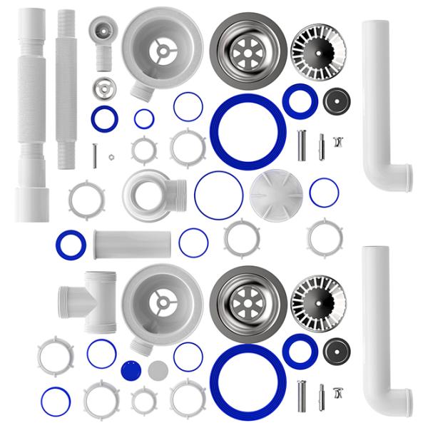 Sifon pentru lavoar Aquant D0139-12-MR 113 mm / Inox photo 2