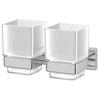 Стакан для зубных щёток Imprese BILOVEC  Нержавеющая сталь / Серебряный / На стене