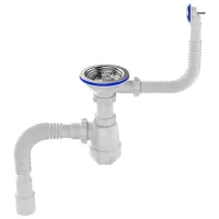 Сифон для раковины Aquant AB0139-20-MR 90 мм / нерж. сталь 