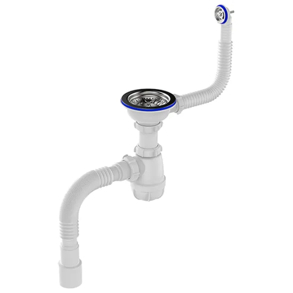 Сифон для раковины Aquant B0139-20-MR 113 мм / нерж. сталь  photo 1