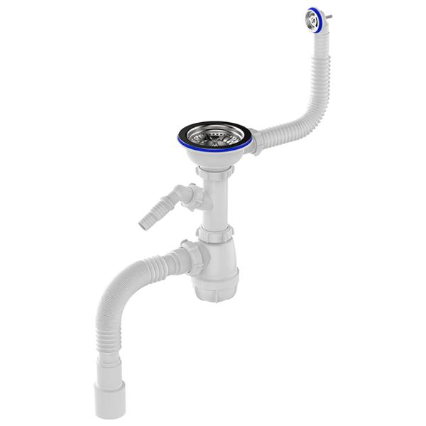 Sifon pentru lavoar Aquant B0140-20-MR 113 mm / Inox photo 1