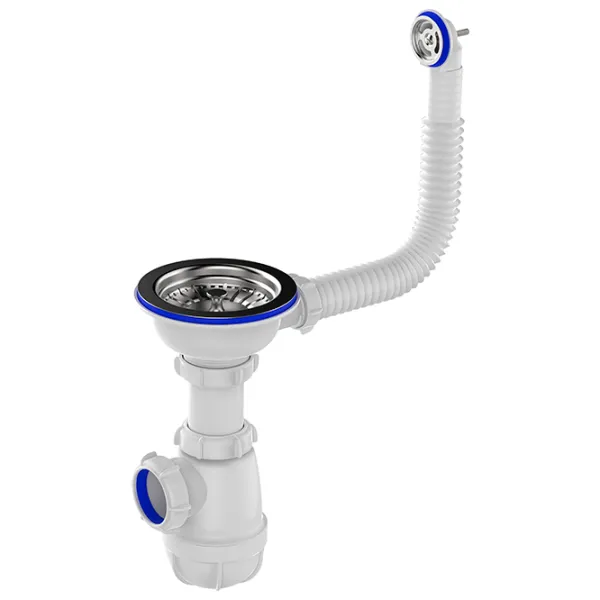 Sifon pentru lavoar Aquant B0142-29-MR 113 mm / Inox photo 1