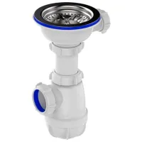 Сифон для раковины Aquant B0143-29-MR 113 мм / нерж. сталь 