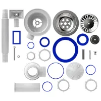 Sifon pentru lavoar Aquant B0145-29-MR 113 mm / Inox photo 3