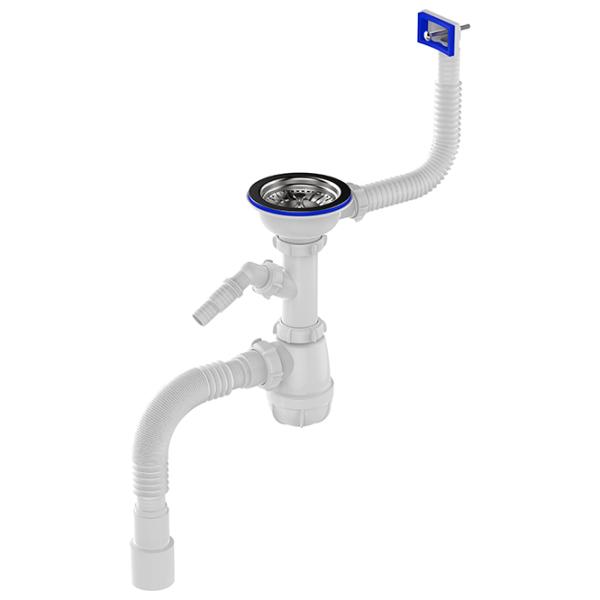 Sifon pentru lavoar Aquant B0147-20-MR 113 mm / Inox photo 1