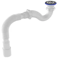 Сифон для раковины Aquant V145-45-MR 50 мм / нерж. сталь 