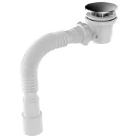 Сифон для ванны Aquant V505-40-MR 60 мм / нерж. сталь 