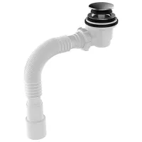 Сифон для ванны Aquant V415-40-MR 50 мм / нерж. сталь 