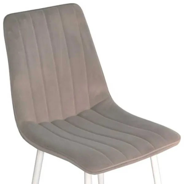 Scaun de bucătărie Evelin XR-154 Wh Velur/ Light Gray White photo 2