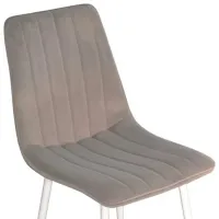Scaun de bucătărie Evelin XR-154 Wh Velur/ Light Gray White photo 2