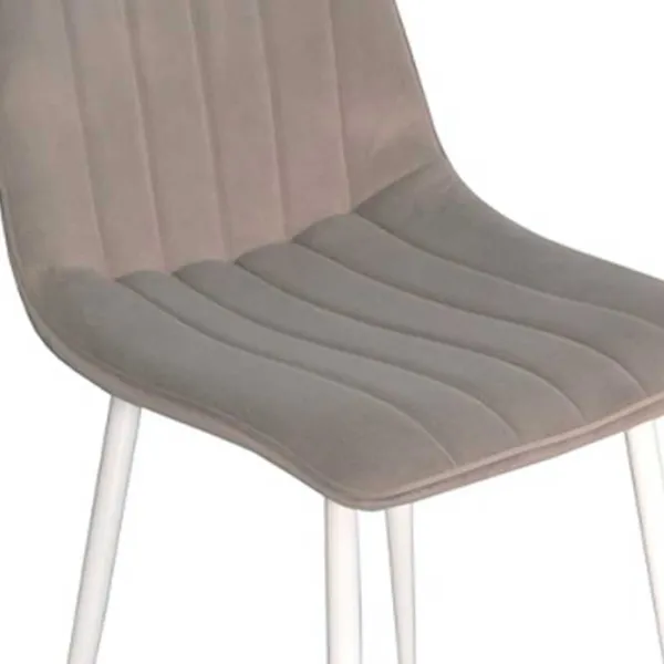 Scaun de bucătărie Evelin XR-154 Wh Velur/ Light Gray White photo 3